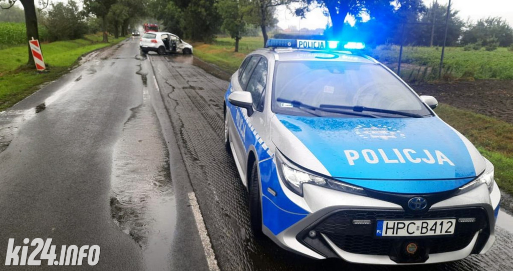 Uderzył w drzewo, pasażerka trafiła do szpitala