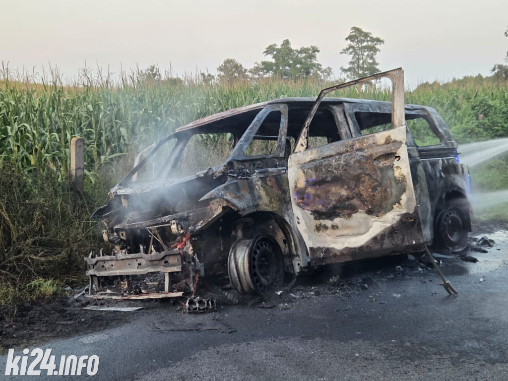 Pożar samochodu elektrycznego