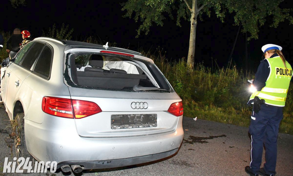 Dachowanie audi w Połajewie