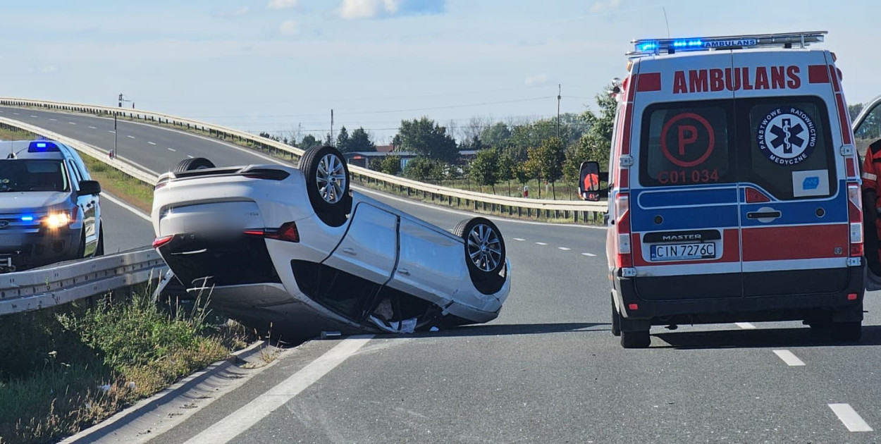 Wypadek na obwodnicy Inowrocławia