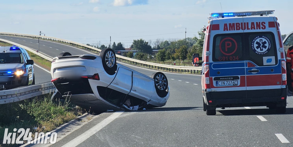 Wypadek na obwodnicy Inowrocławia