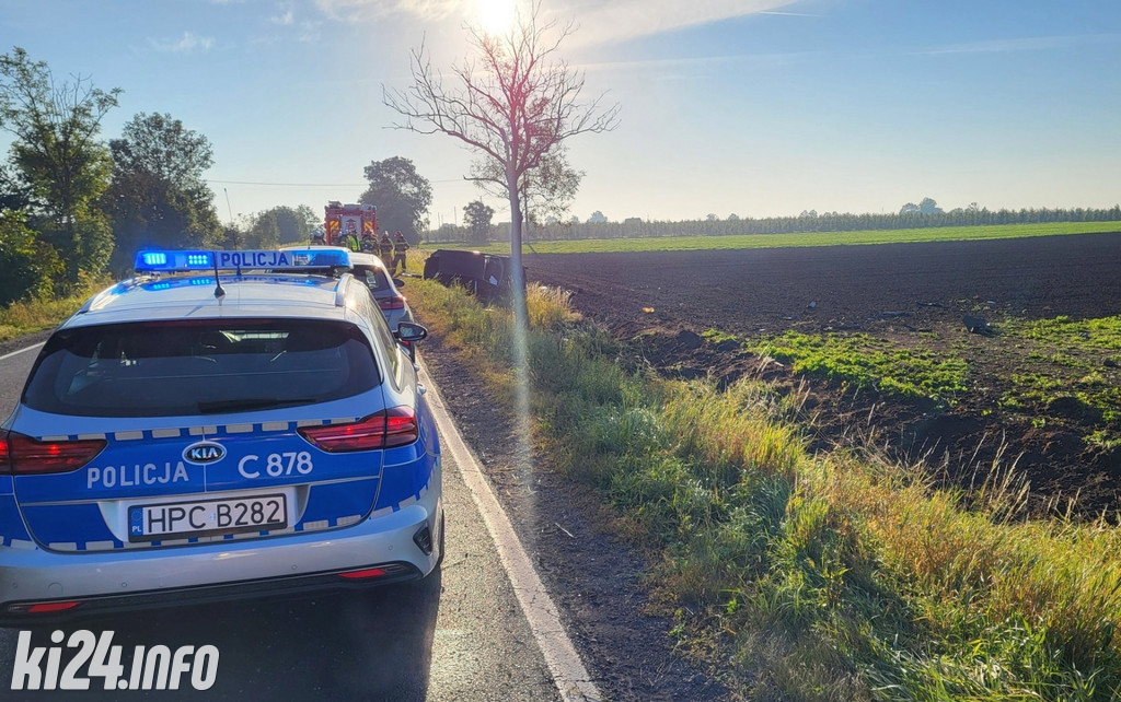 Wypadek opla na DK62