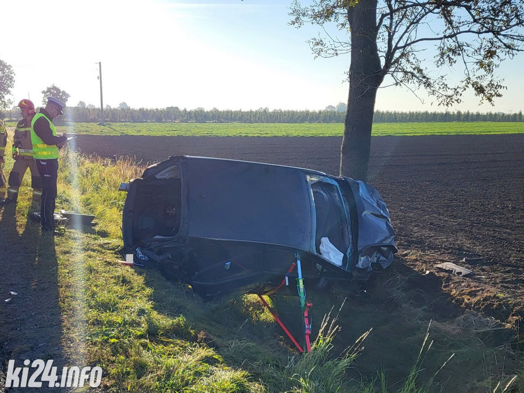 Wypadek opla na DK62