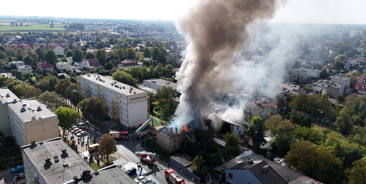 Pożar domów przy ul. Jagiellońskiej