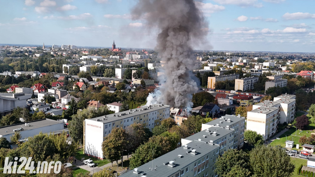 Pożar domów przy ul. Jagiellońskiej
