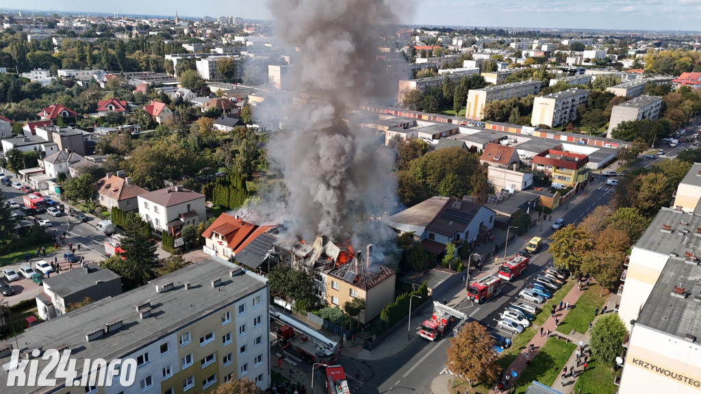 Pożar domów przy ul. Jagiellońskiej