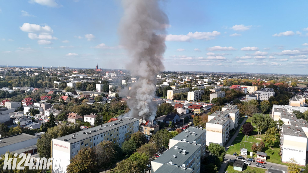 Pożar domów przy ul. Jagiellońskiej