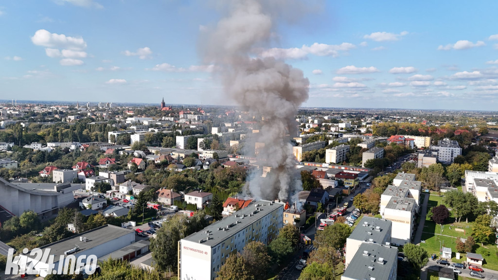 Pożar domów przy ul. Jagiellońskiej