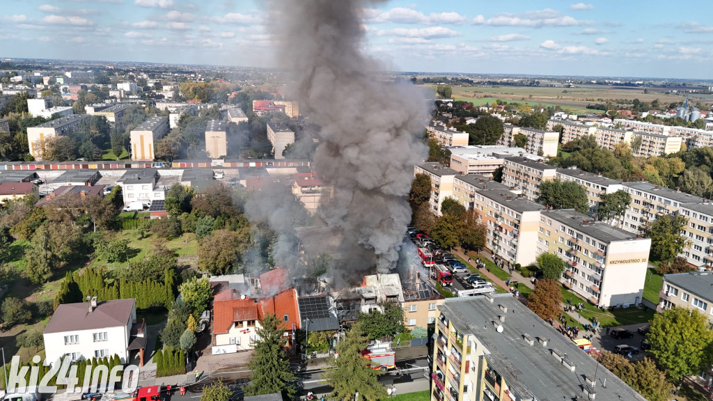 Pożar domów przy ul. Jagiellońskiej