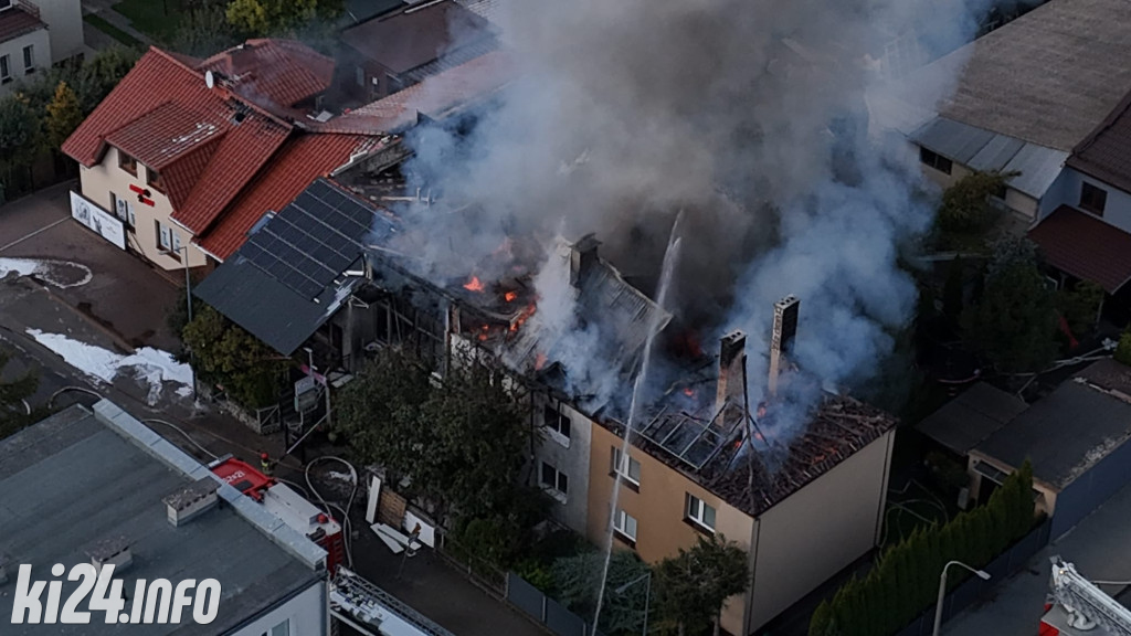 Pożar domów przy ul. Jagiellońskiej