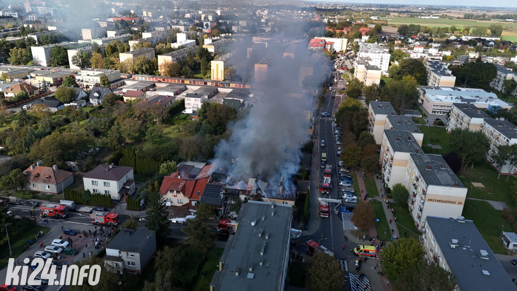 Pożar domów przy ul. Jagiellońskiej