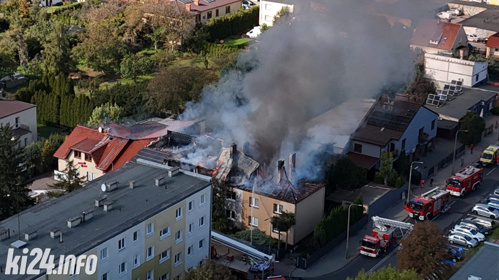 Pożar domów przy ul. Jagiellońskiej