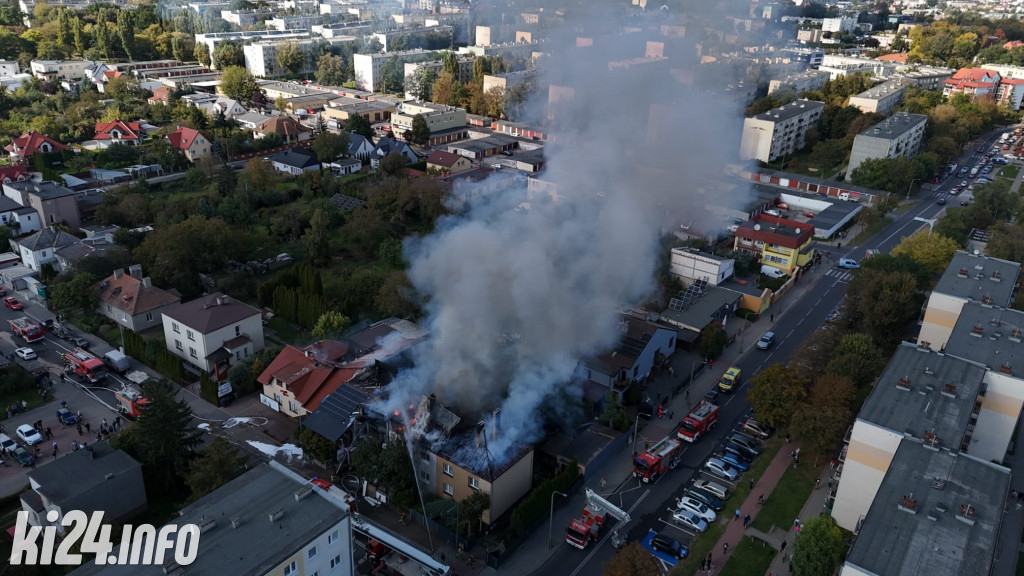 Pożar domów przy ul. Jagiellońskiej