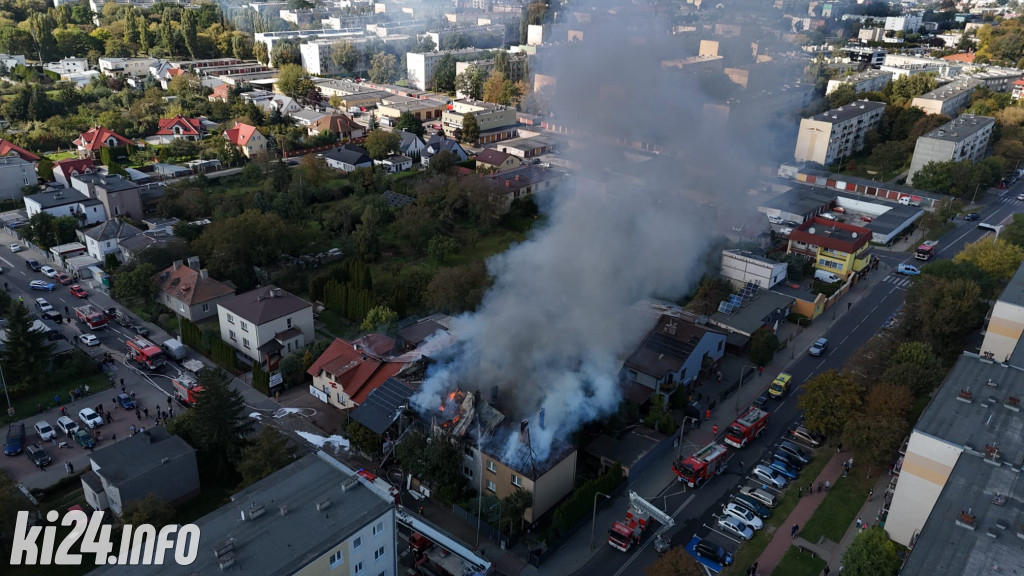 Pożar domów przy ul. Jagiellońskiej