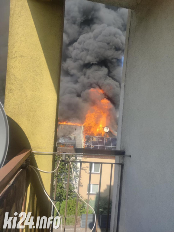 Pożar domów przy ul. Jagiellońskiej