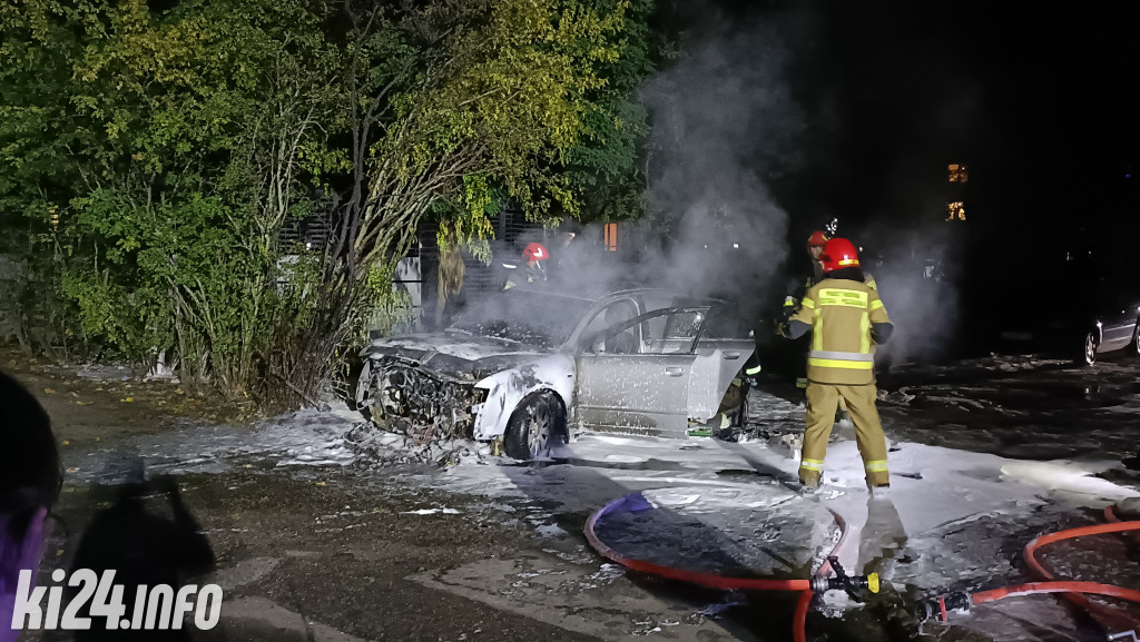 Pożar samochodu na osiedlu Nowym