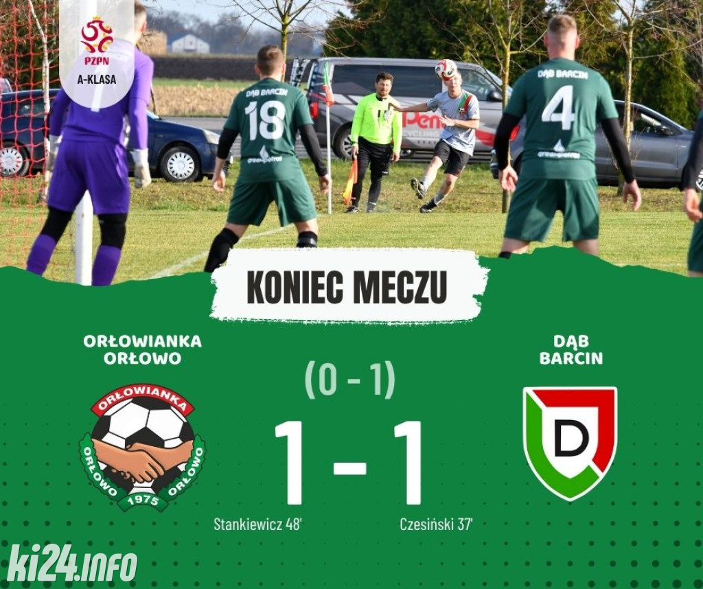 Orłowianka Orłowo - Dąb Barcin