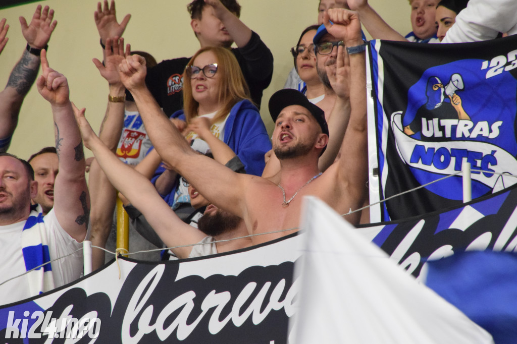 Kibice na meczu Noteć - WKK Wrocław