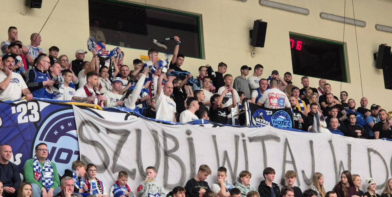 Kibice na meczu Noteć - Spójnia
