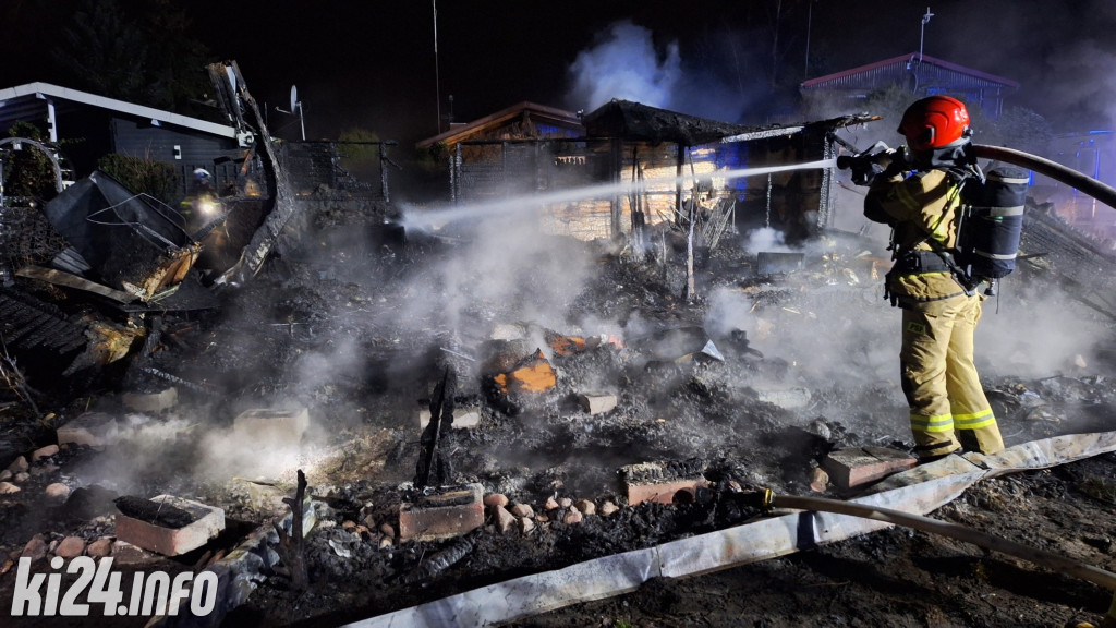 W Kruszwicy spłonął domek letniskowy