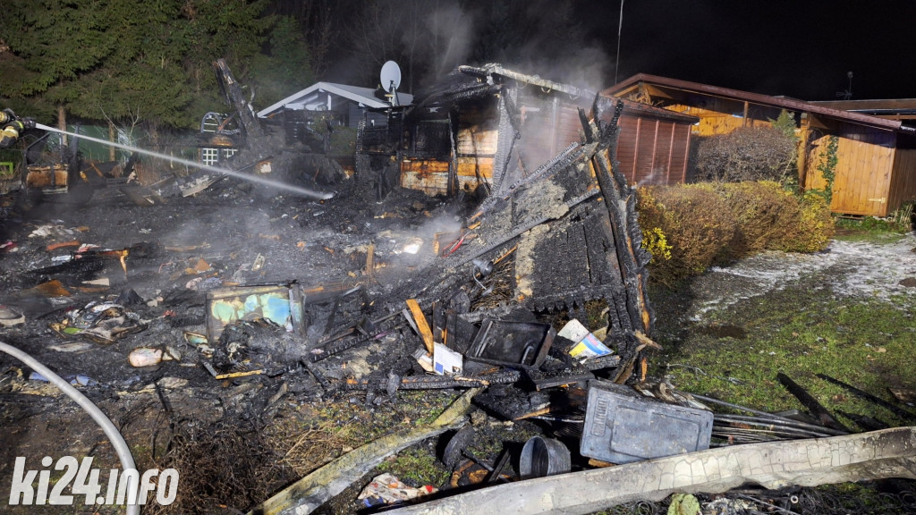 W Kruszwicy spłonął domek letniskowy