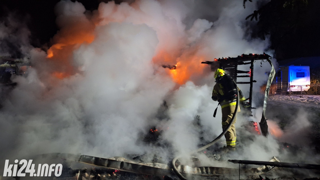 W Kruszwicy spłonął domek letniskowy