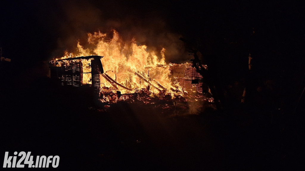 W Kruszwicy spłonął domek letniskowy