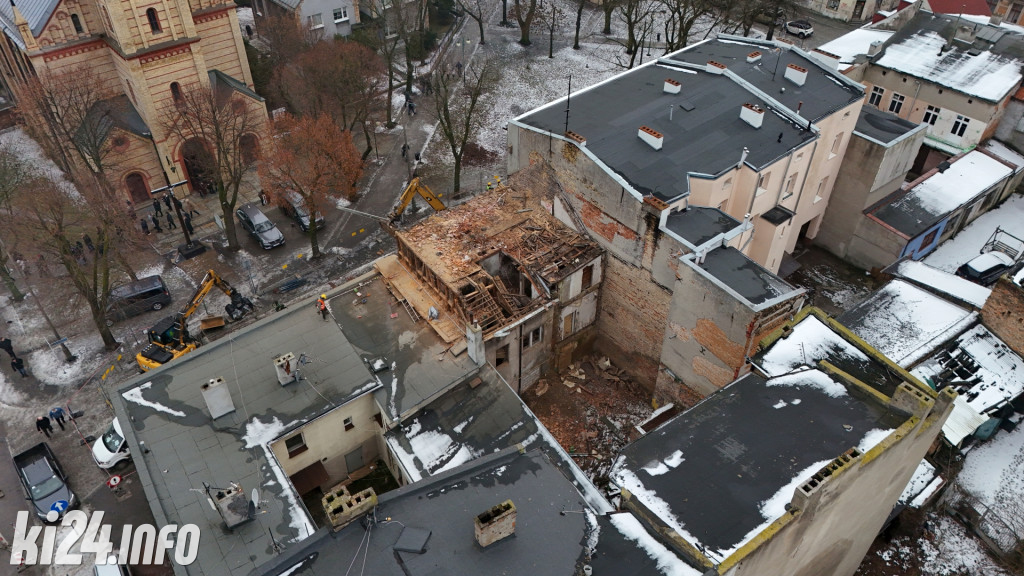 Rozbiórka kamienicy przy ul. Kościuszki