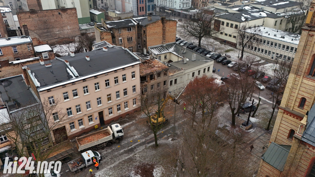 Rozbiórka kamienicy przy ul. Kościuszki