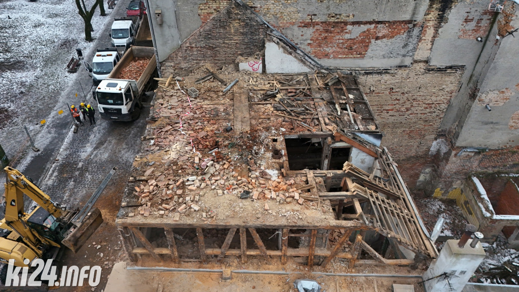 Rozbiórka kamienicy przy ul. Kościuszki