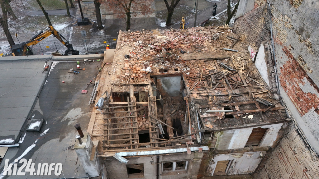 Rozbiórka kamienicy przy ul. Kościuszki