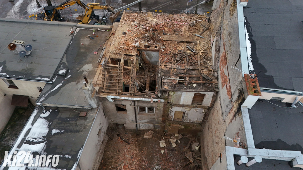 Rozbiórka kamienicy przy ul. Kościuszki