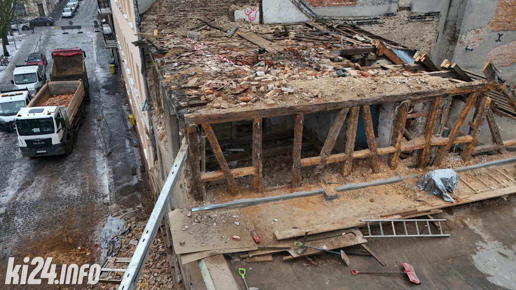 Rozbiórka kamienicy przy ul. Kościuszki