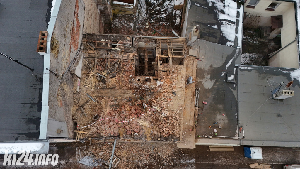 Rozbiórka kamienicy przy ul. Kościuszki