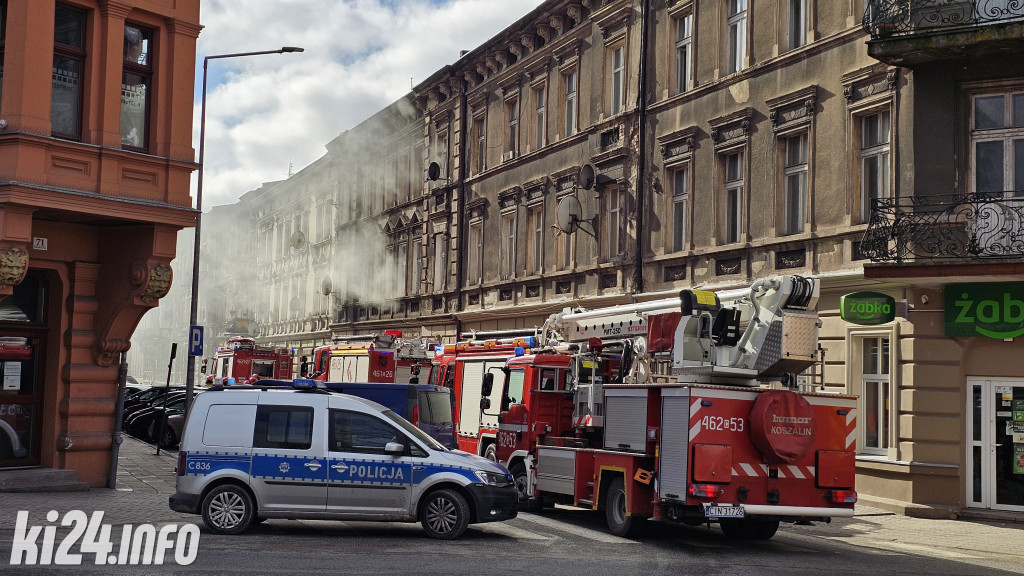 Pożar w kamienicy przy Grabskiego