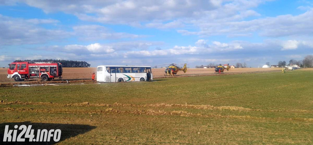 Wypadek szkolnego busa