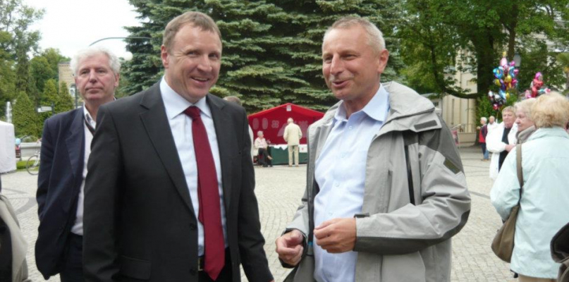 Ryszard Brejza do listu załączył także fotografie z wizyty Jacka Kurskiego w Inowrocławiu. Fot. nadesłana