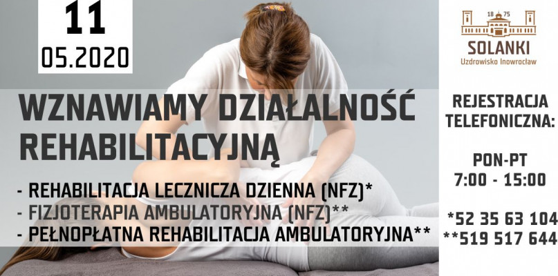 Centrum Rehabilitacji wznawia działalność. Sprawdź szczegóły