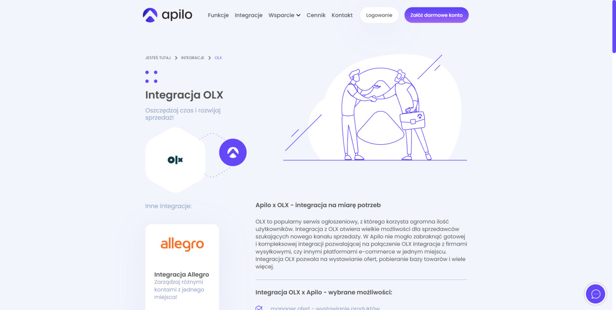 Czy są ograniczenia lub wymagania techniczne dotyczące integracji z OLX?