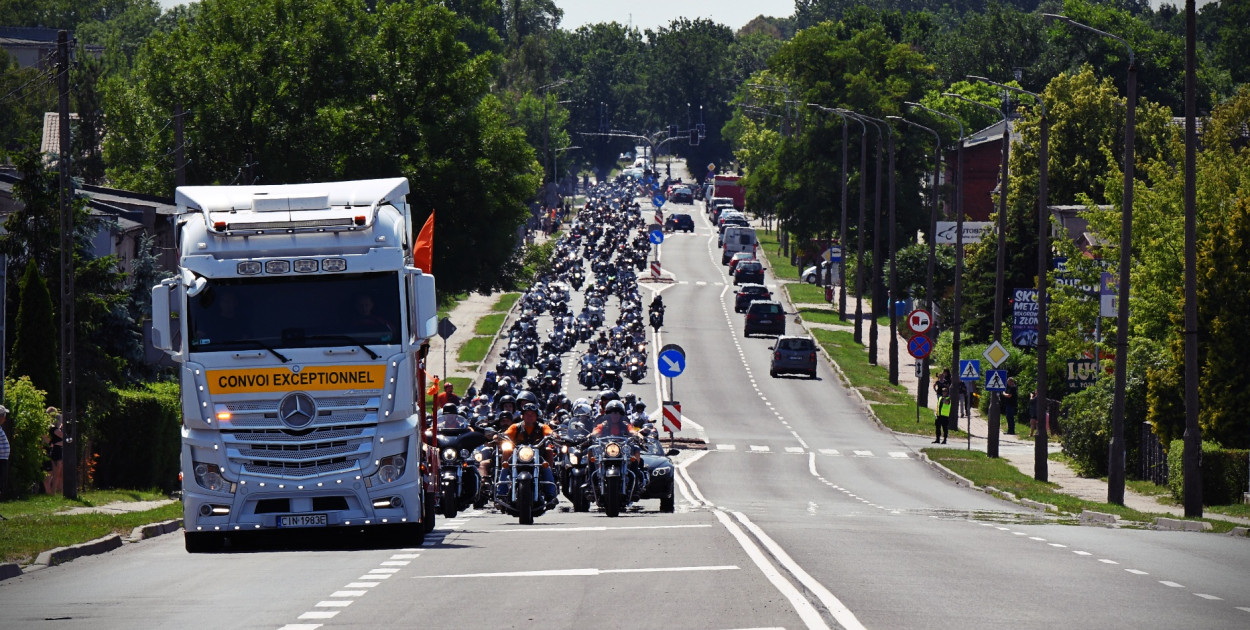 Motocyklowa parada w Inowrocławiu