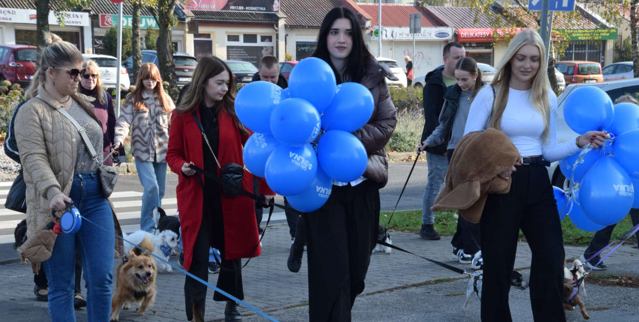 Wielki psi pochód „łapa w łapę” pomaszerował do Galerii