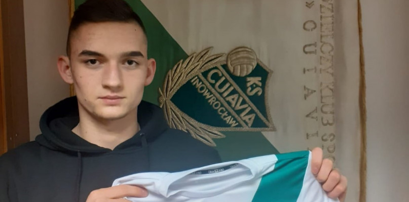 Jednym z nowych zawodników Biało-Zielonych został Kacper Panek. Fot. Cuiavia Bank Spółdzielczy Inowrocław