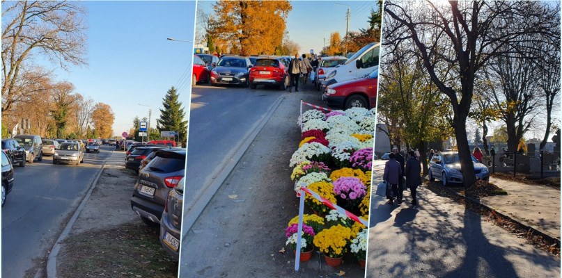 Duży ruch przy cmentarzach. Policja apeluje o ostrożność