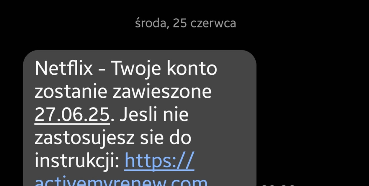 Kolejna fala fałszywych SMS-ów podszywających się pod Netflix