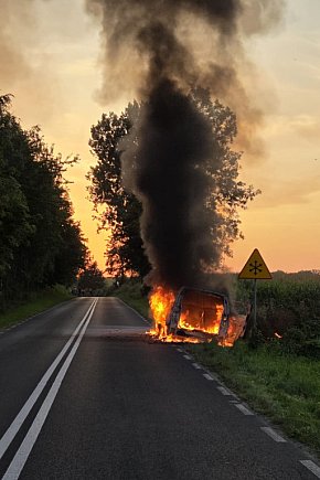 Pożar samochodu elektrycznego-5544