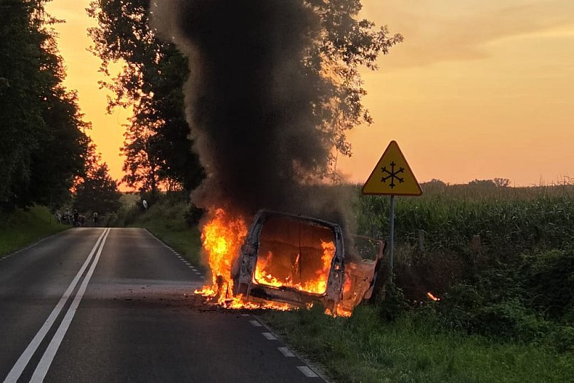 Pożar samochodu elektrycznego