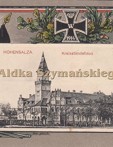 Militarystyczna pocztówka z inowrocławskim ratuszem-9296
