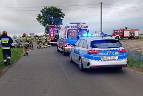 Nie ustąpił pierwszeństwa i kraksa gotowa!-48864