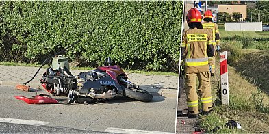 Motocykl zderzył się z ciężarówką-49656