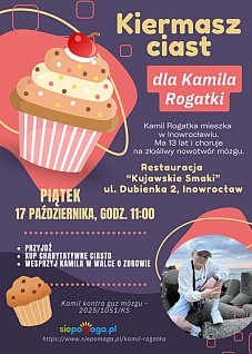 Kiermasz ciast dla 13-letniego Kamila